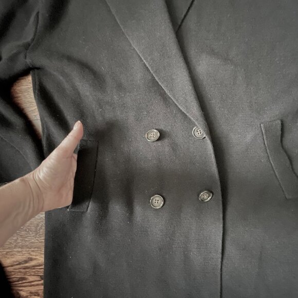 Banana Republic Black Knit Cotton Blend Sweater Coat Jacket-XXS - Picture 13 of 13